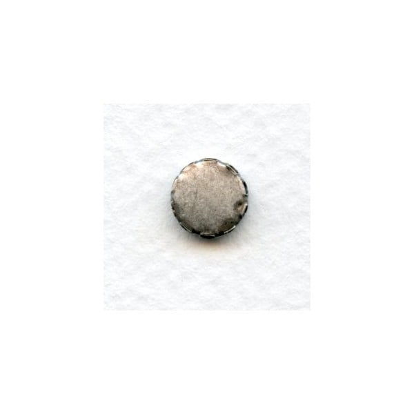 Lace Edge Settings for 7mm Rounds Oxidized Silver (12) - Image 2