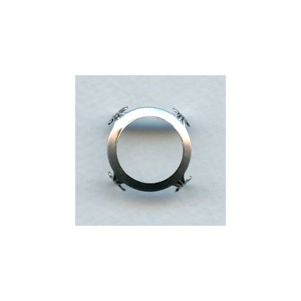 Open Back Turtle Settings 18mm Oxidized Silver (6) - Image 2