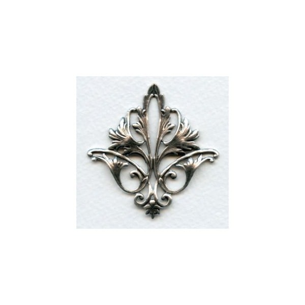 Fleur-de-Lys Openwork Stamping Oxidized Silver (1)