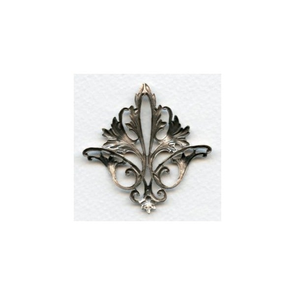 Fleur-de-Lys Openwork Stamping Oxidized Silver (1) - Image 2