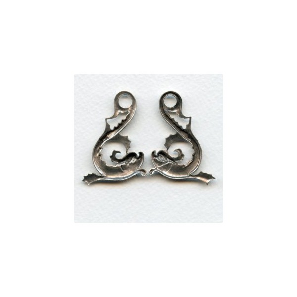 Koi Fish Stampings Oxidized Silver 42mm (1 set) - Image 2