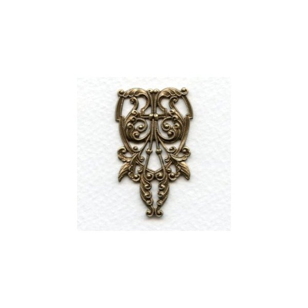 Elegant Victorian Centerpiece Oxidized Brass 44mm (1)