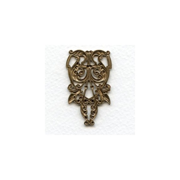 Elegant Victorian Centerpiece Oxidized Brass 44mm (1) - Image 2