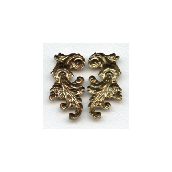 Elaborate Flourishes Oxidized Brass 42mm (1 pair) - Image 3