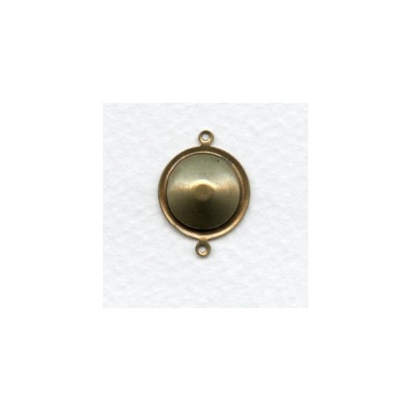 ^Rivoli Setting Connectors 12mm Oxidized Brass (6) - Image 2