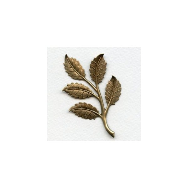 Dramatic Leaf Sprays Oxidized Brass 75mm (2)