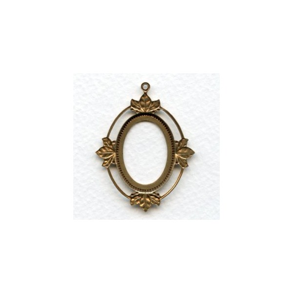 Floating Leaves Setting Frames Oxidized Brass 25x18mm (3) - Image 2
