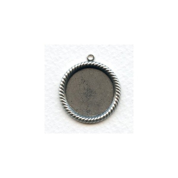Rope Edge 21mm Settings Oxidized Silver (6)