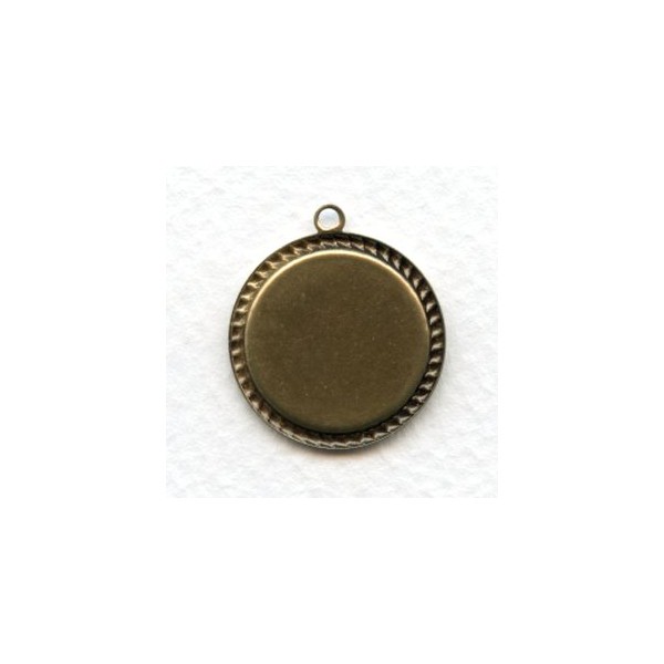Rope Edge 18mm Settings Oxidized Brass (6) - Image 2
