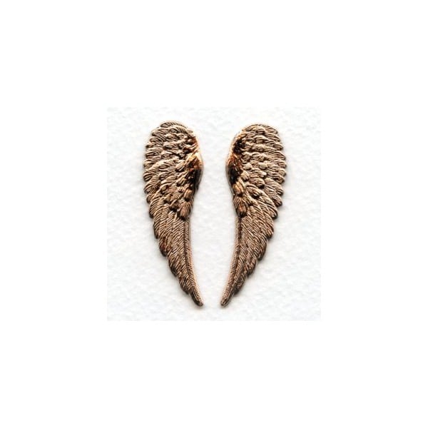 Highly Detailed Rose Gold Plated Wings 46mm (1 Pair)