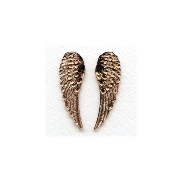 Highly Detailed Rose Gold Plated Wings 46mm (1 Pair) - Image 2