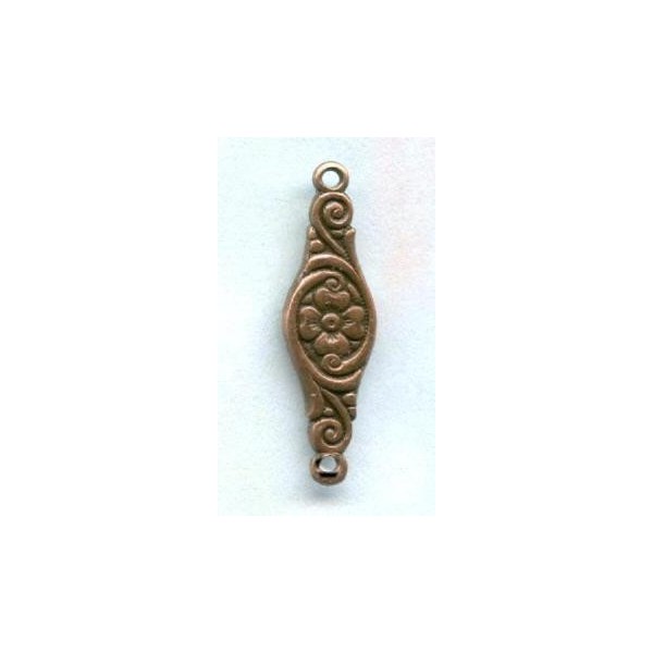 Lovely Floral Oxidized Copper Plated Connectors 30mm (12)