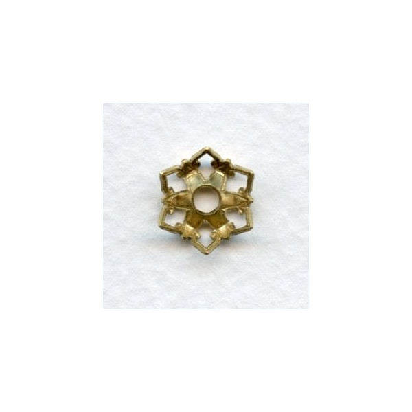 Gothic Ornate Bead Caps Raw Brass 12mm (12) - Image 2