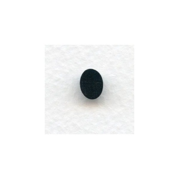Jet Oval Flat Back Faceted Top 8x6mm Glass Stones (6) - Image 2