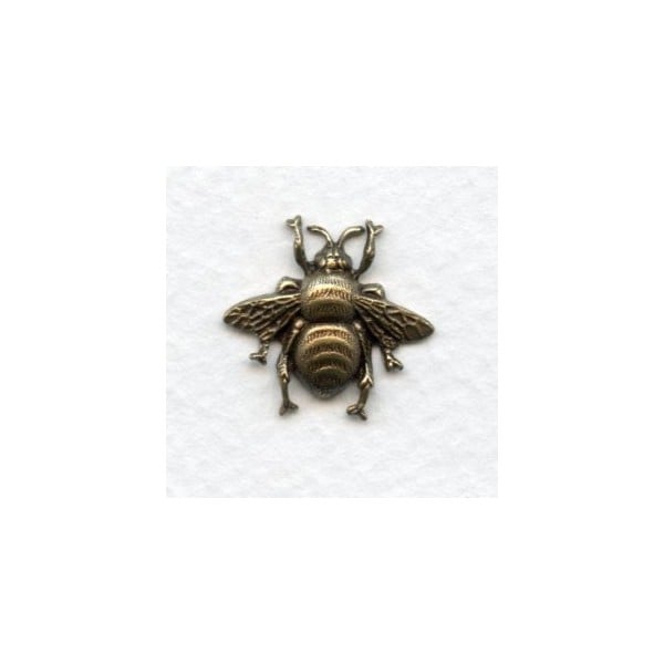 Bumblebee Stampings Tiny Oxidized Brass 18mm (6)