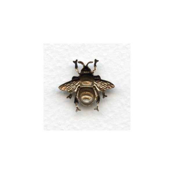 Bumblebee Stampings Tiny Oxidized Brass 18mm (6) - Image 2