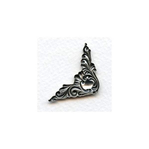 Fancy Victorian Corner Details Oxidized Silver (6) - Image 2