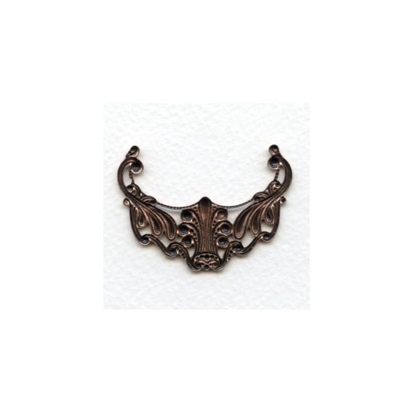 Victorian Filigree Focal Connector Oxidized Copper 48mm (1) - Image 2