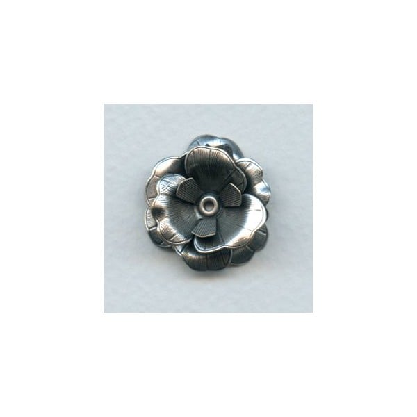 Composite Flower Stamping Oxidized Silver (1)