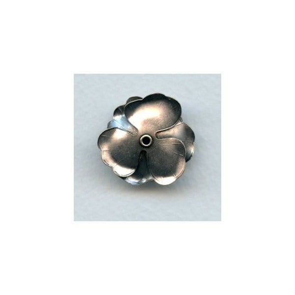 Composite Flower Stamping Oxidized Silver (1) - Image 2