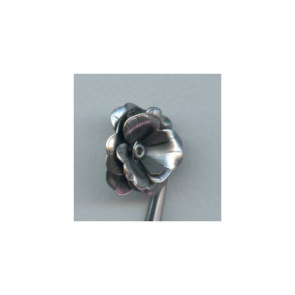 Composite Flower Stamping Oxidized Silver (1) - Image 3
