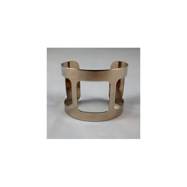 ^Smooth Wide Cut-Out Cuff Silver Color 49mm (1)