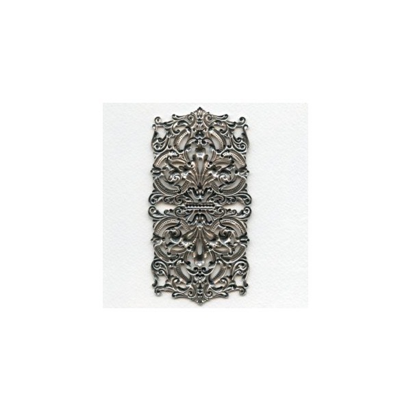 Most Grand of All Oxidized Silver Stamping 5+ Inches (1) - Image 4
