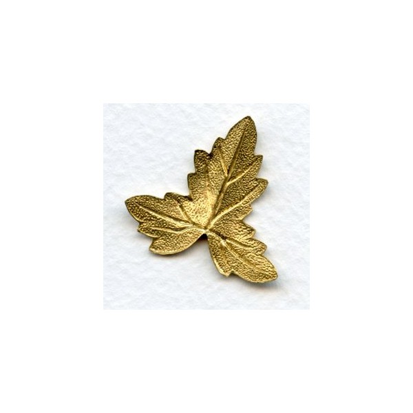 Leaf Shapes Raw Brass Stampings 28mm (4) - Image 2