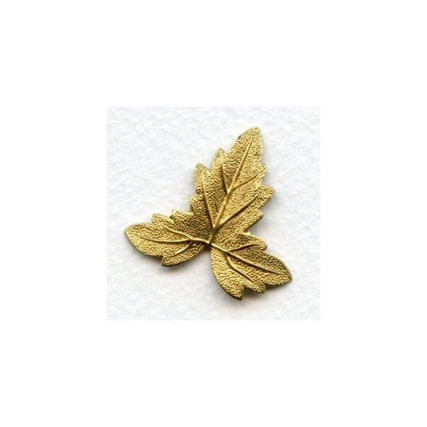 Leaf Shapes Raw Brass Stampings 28mm (4)