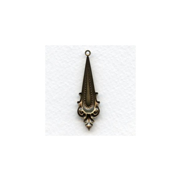 Ornate 44mm Pendant Oxidized Brass (12) - Image 2