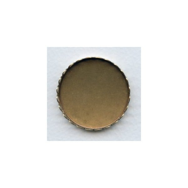 Lace Edge Settings Round 35mm Oxidized Brass (6)
