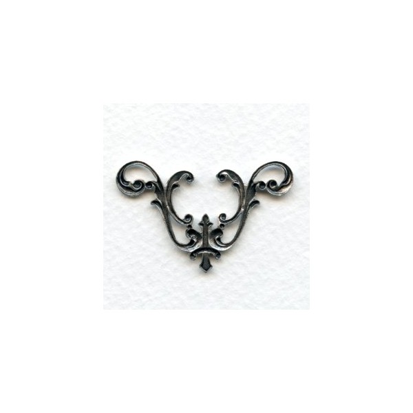 Embellishment 40x25mm Oxidized Silver (1) - Image 2
