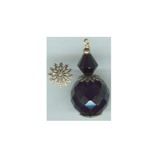 Filigree Flat Bead Caps 12mm Oxidized Brass (24) - Image 2