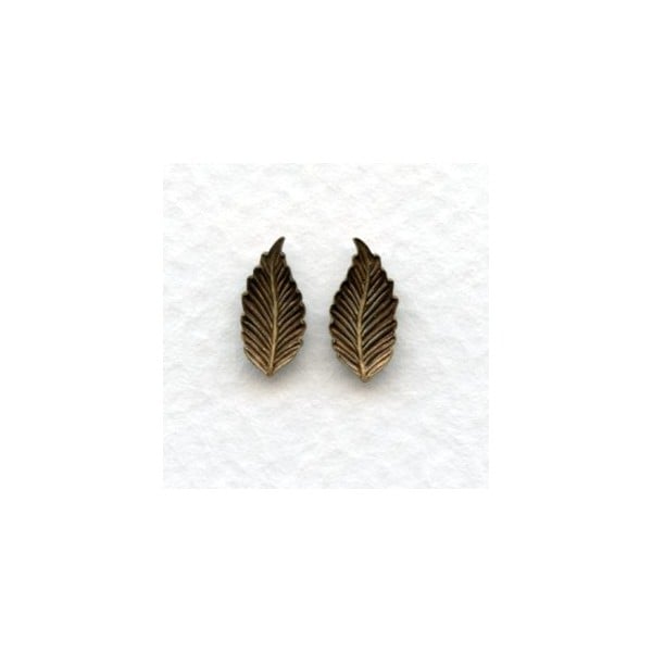 Favorite Leaves 12mm Smaller Size Oxidized Brass (12 pairs) - Image 2