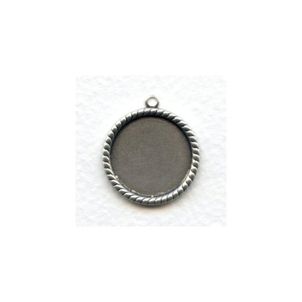 Rope Edge 18mm Settings Oxidized Silver (6)