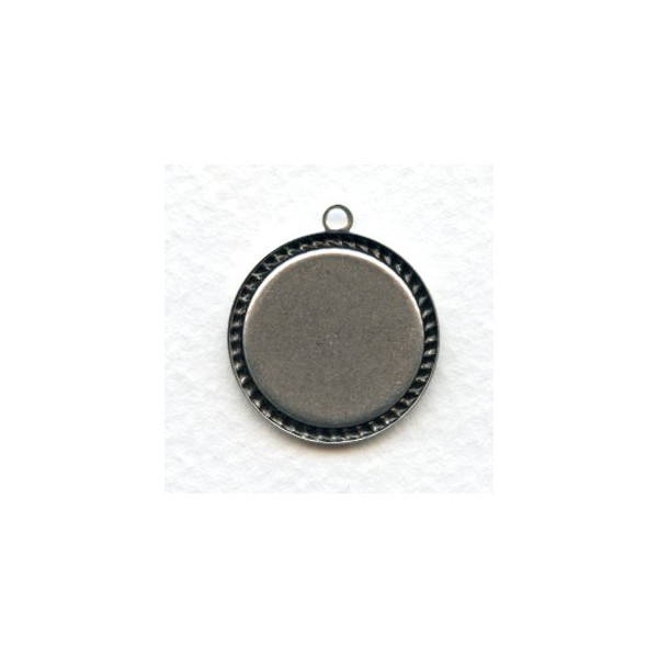 Rope Edge 18mm Settings Oxidized Silver (6) - Image 2