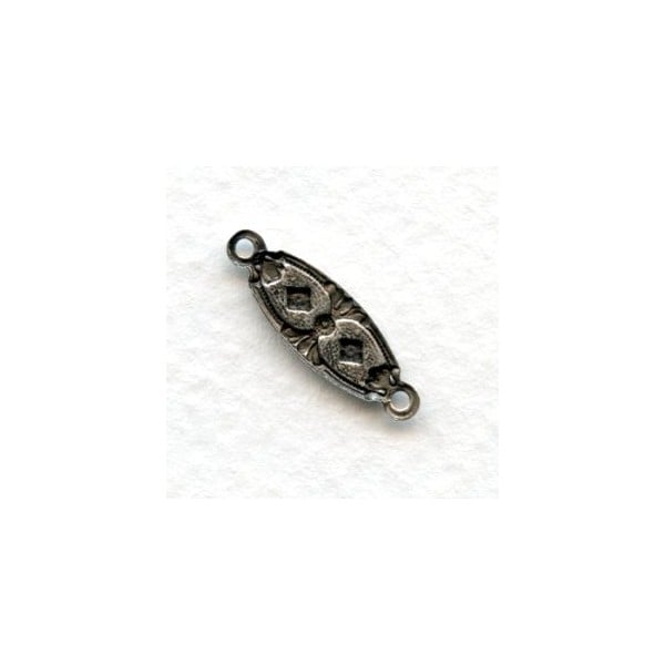 Fancy Little Jewelry Connectors Oxidized Silver (12) - Image 2