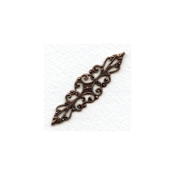 Splendid Bar Style Filigree Oxidized Copper (1)
