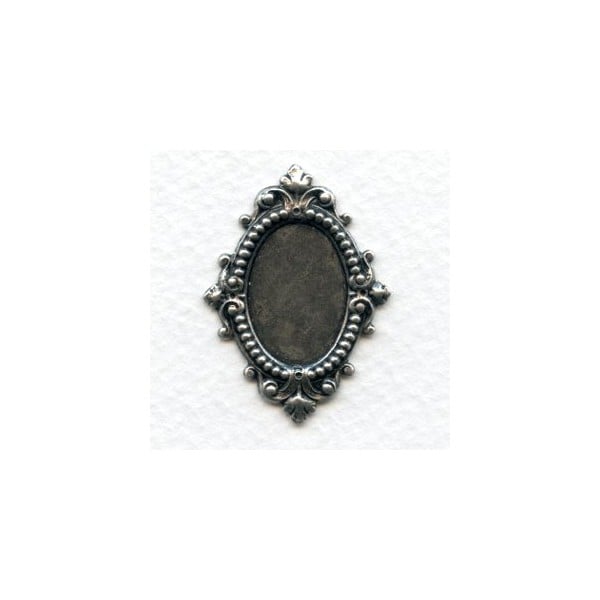 Fabulous Ornate Centerpiece Setting in Oxidized Silver (1)