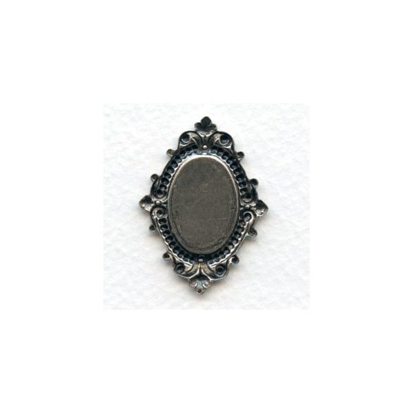 Fabulous Ornate Centerpiece Setting in Oxidized Silver (1) - Image 2