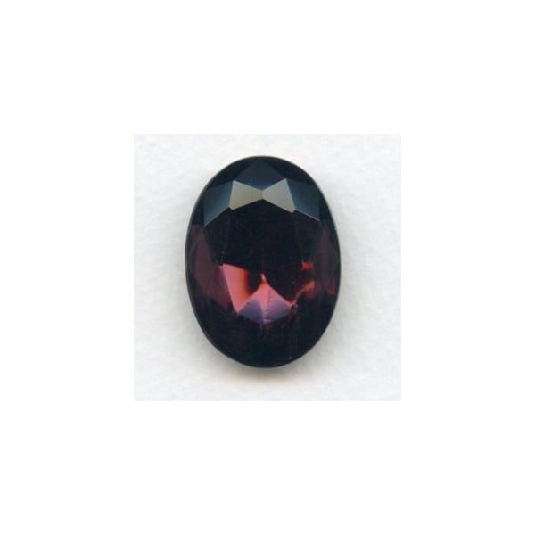 ^Amethyst Oval Glass Foiled Jewelry Stone 30x22mm (1)