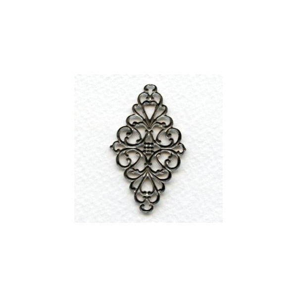 Diamond Shaped 44mm Filigrees Oxidized Silver (6) - Image 2