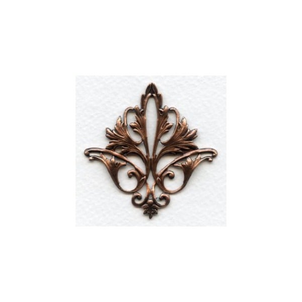 Fleur-de-lys Openwork Stamping Oxidized Copper (1)