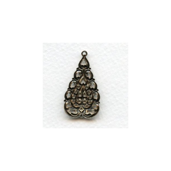 European Openwork Pendant Oxidized Brass (1) - Image 2