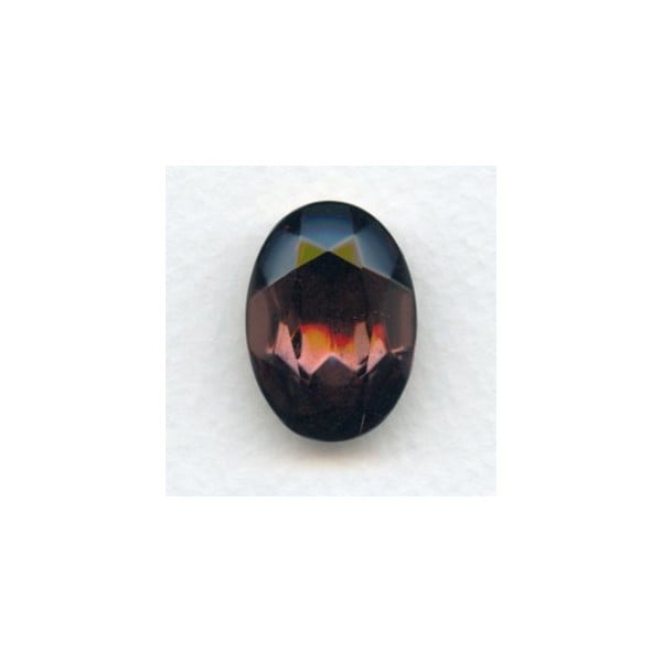 Amethyst Oval Glass Foiled Jewelry Stone 25x18mm (1)