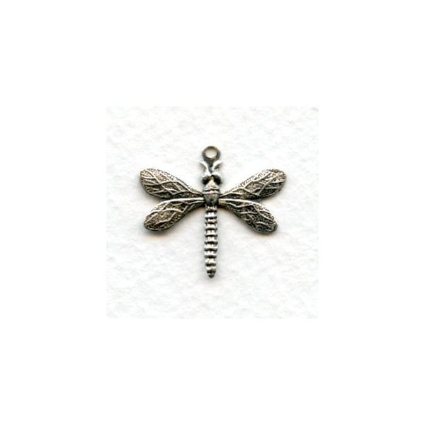 Detailed Small Dragonfly Pendants Oxidized Silver (6)