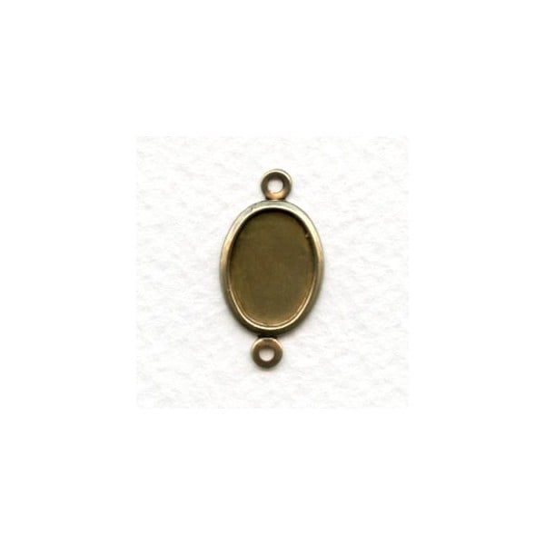 Connector Settings 14x10mm Oxidized Brass (12)