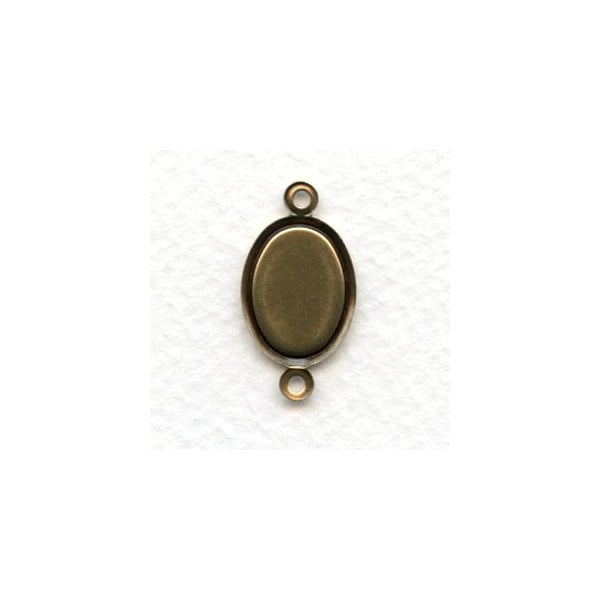 Connector Settings 14x10mm Oxidized Brass (12) - Image 2