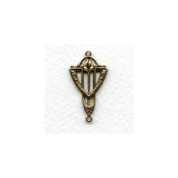 Art Deco Style Focal Point Brass Connectors 27mm (6)