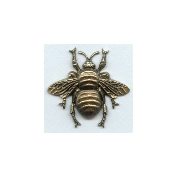 Giant Bumblebee Stamping Oxidized Brass 61mm (1)